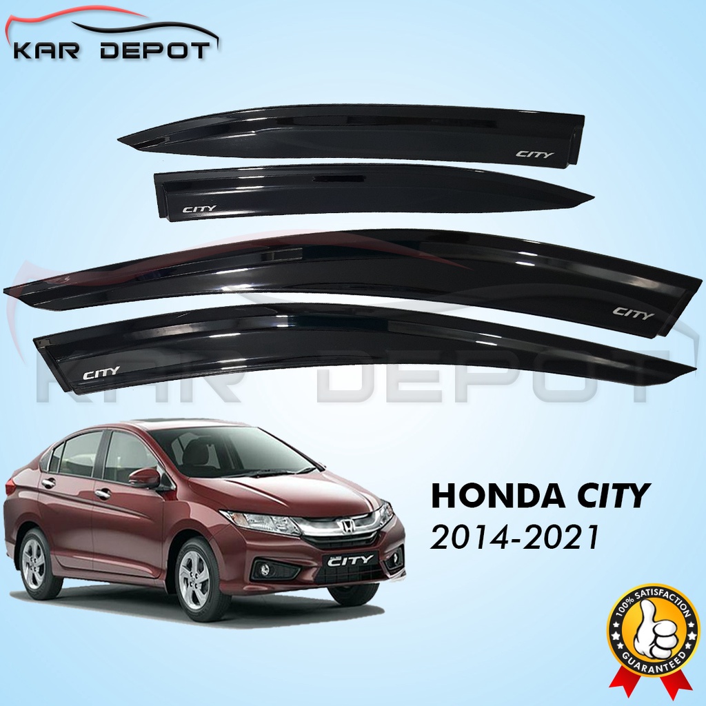Honda Civic 20162022 Black Rain/Sun Guard Window Visor Shopee