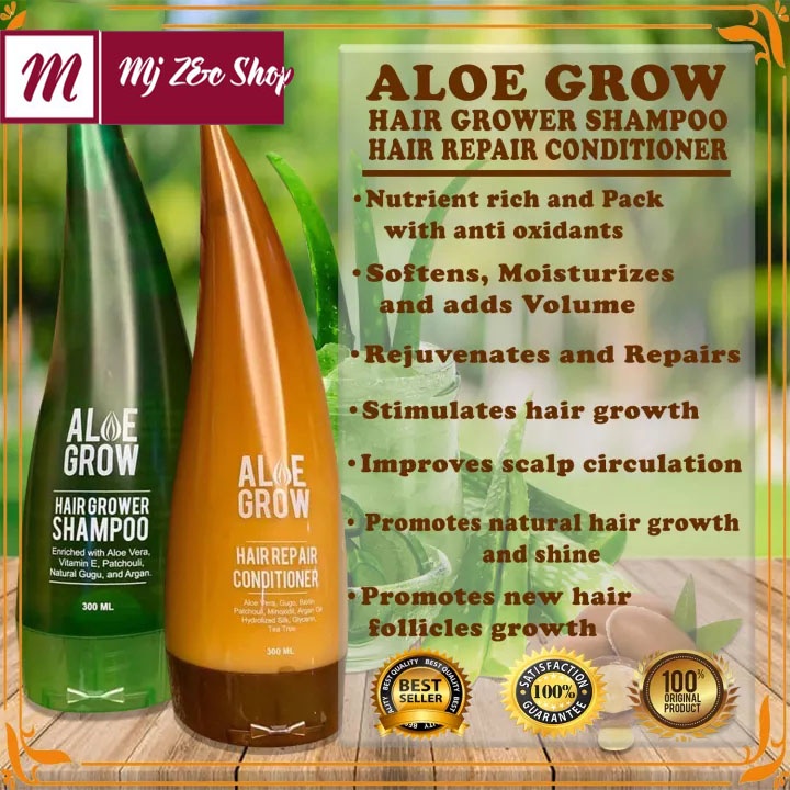 ( 2 in 1 ) Aloe Grow SHAMPOO 300ml + Aloe Grow CONDITIONER300ml ...