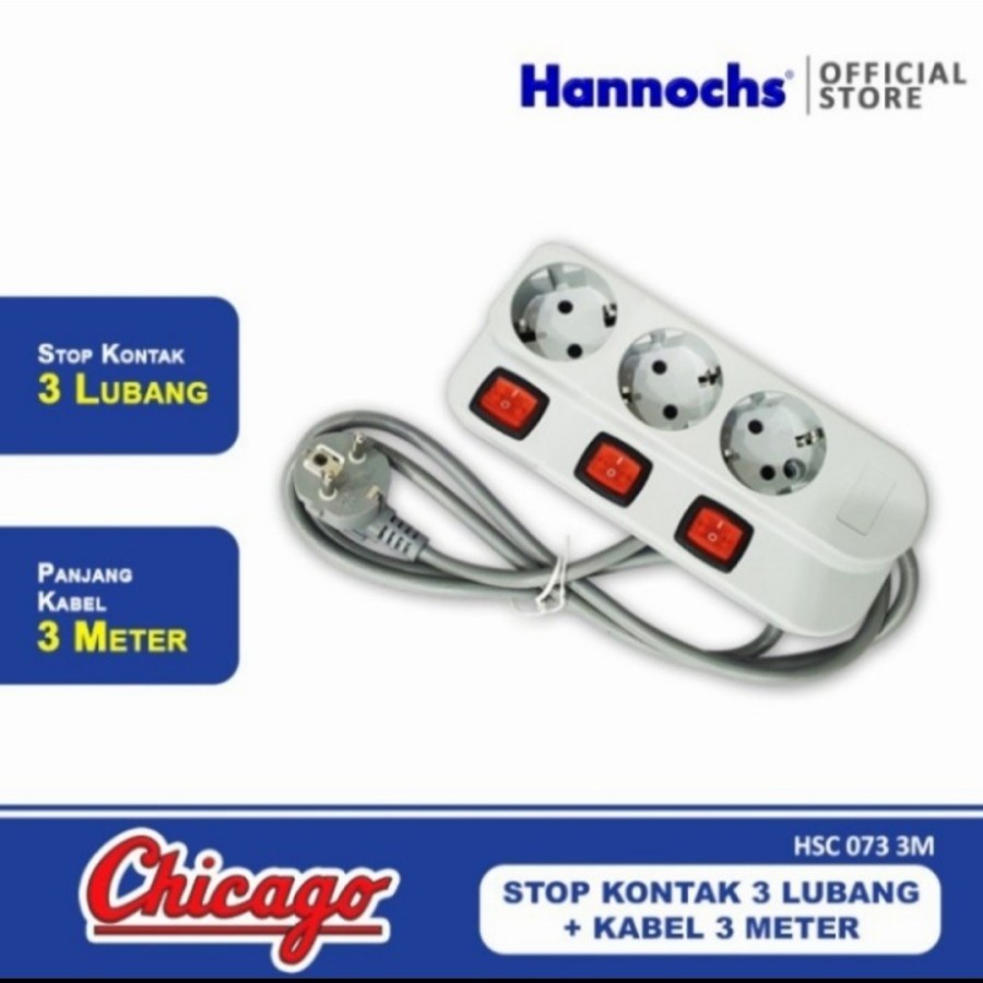 Hannochs Chicago HSC 073 Socket 3 Meter Cable Length - Brass Terminal ...