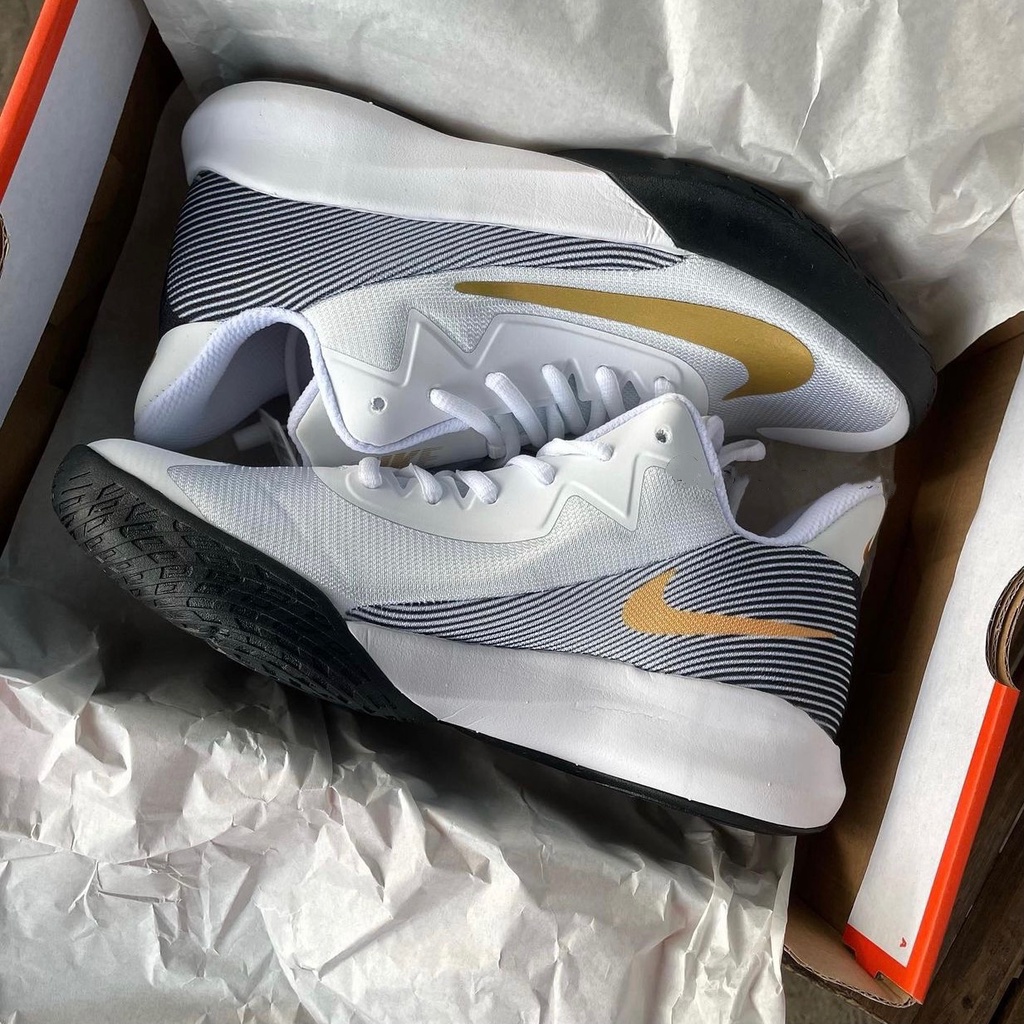 Gold and clearance white basketball shoes