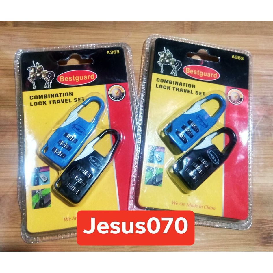 BESTGUARD - Combination Lock Travel Set -A363 | Shopee Philippines