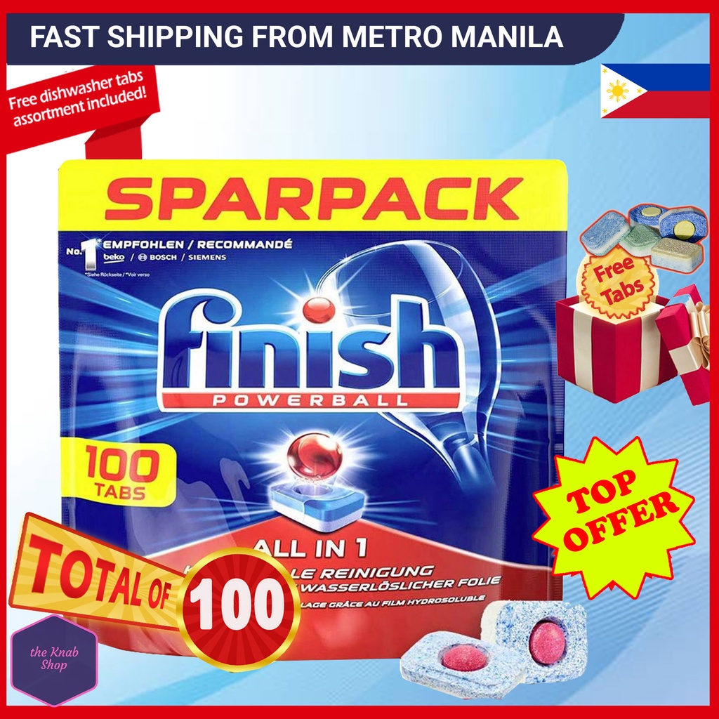 Pcs Finish Powerball All In Max Machine Dishwasher Tabs Detergent Including Freebies