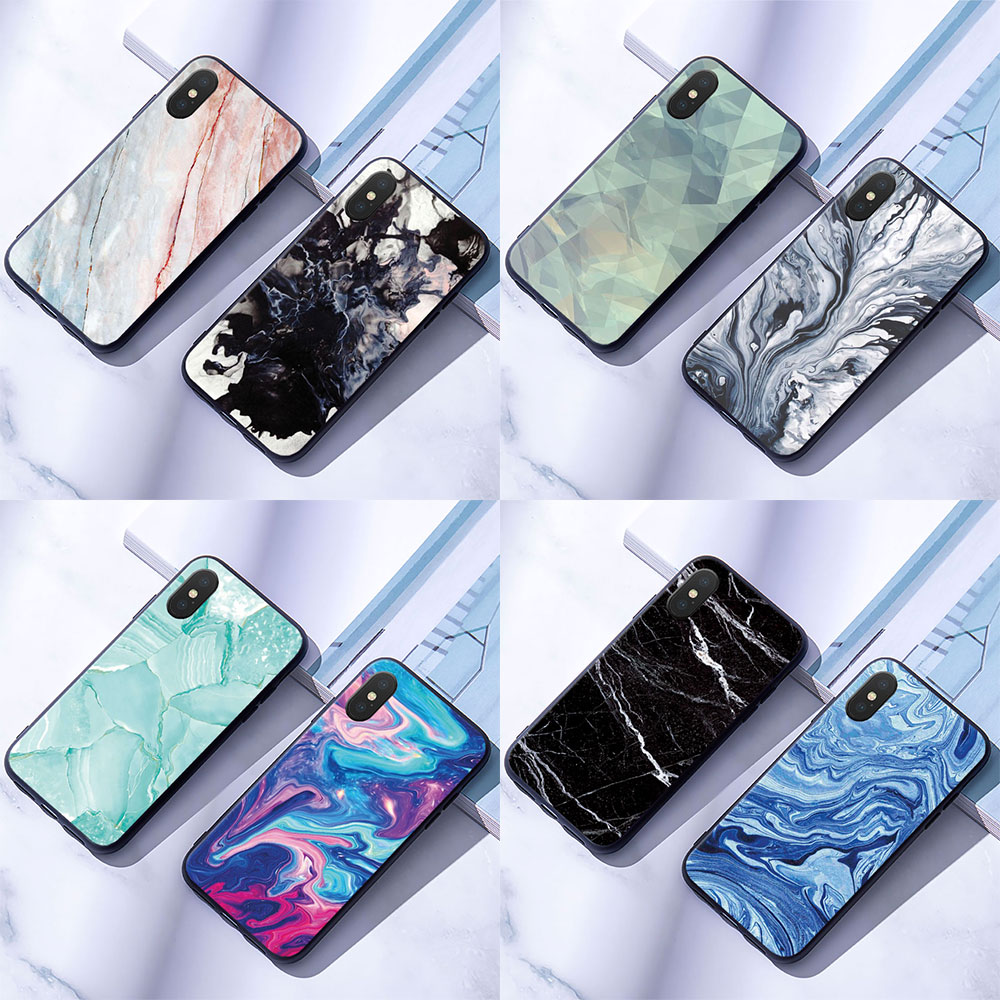 For iPhone 6 6S 7 8 Plus X XR Soft Silicone Case Cover Granite | Shopee ...