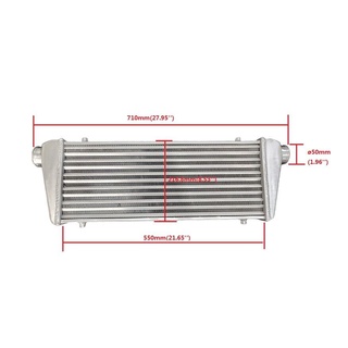 550*180*65mm Universal Turbo Intercooler bar&plate OD=2.5 Front Mount