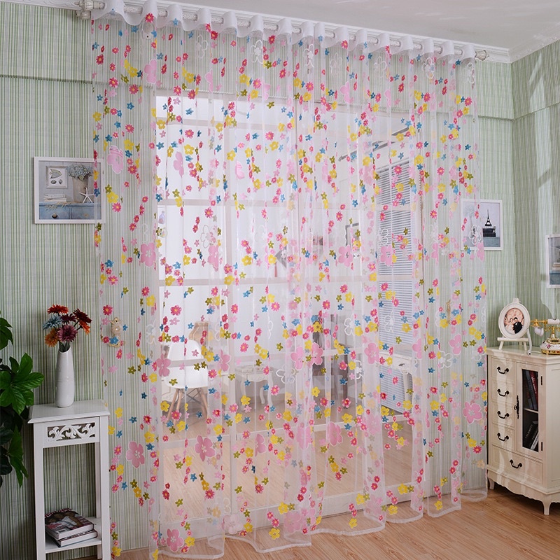 Linqing Colorful Flower Curtain 