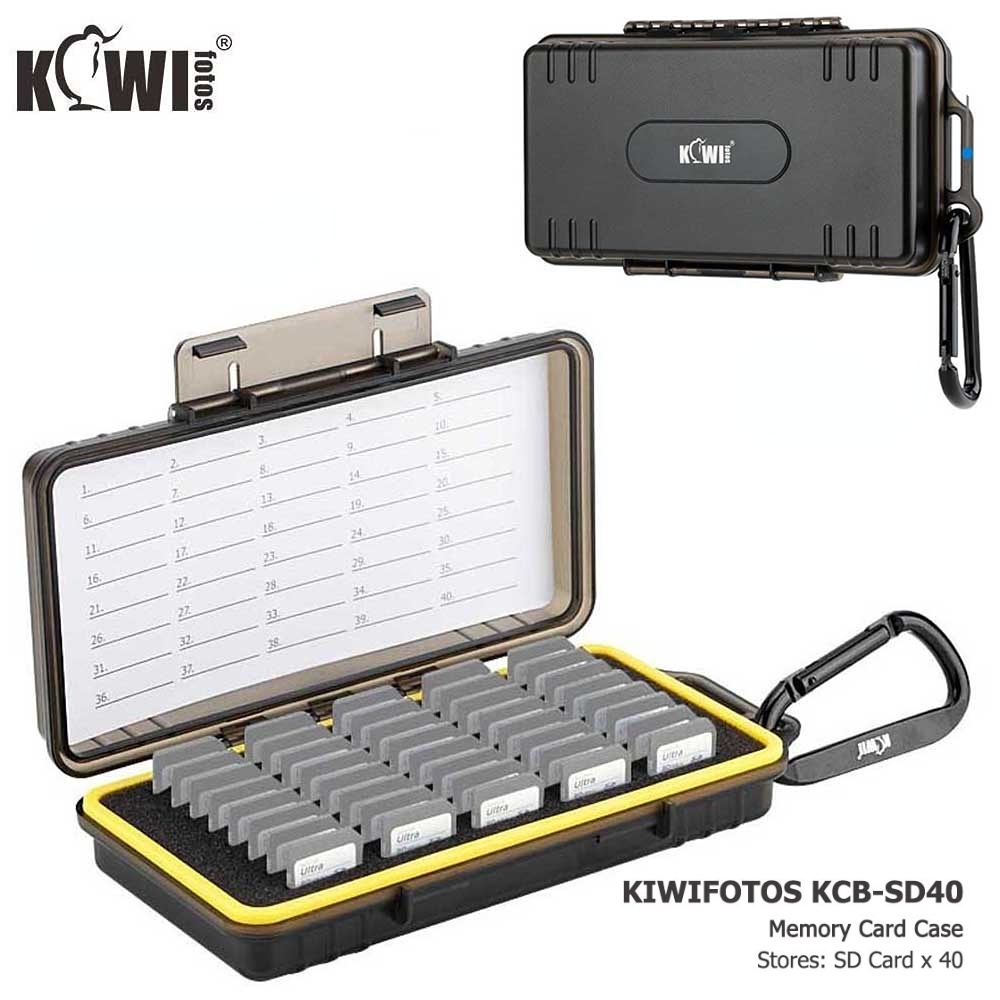 Kiwifotos KCBSD40 Memory Card Case with 40 Vertical Slot For SD Card
