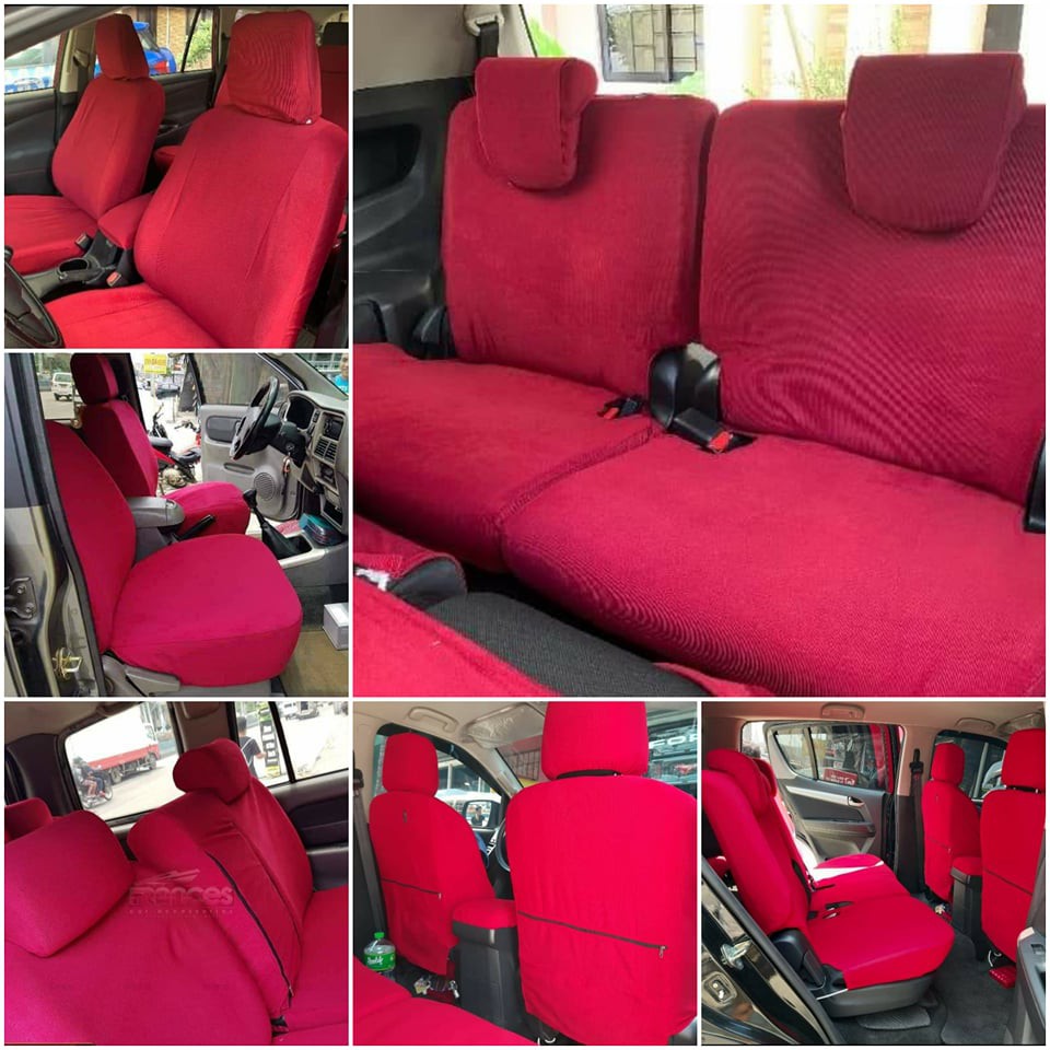 SUZUKI ERTIGA CAR SEAT COVER (culduroy na tela) complete set.Kindly provide photo upon order