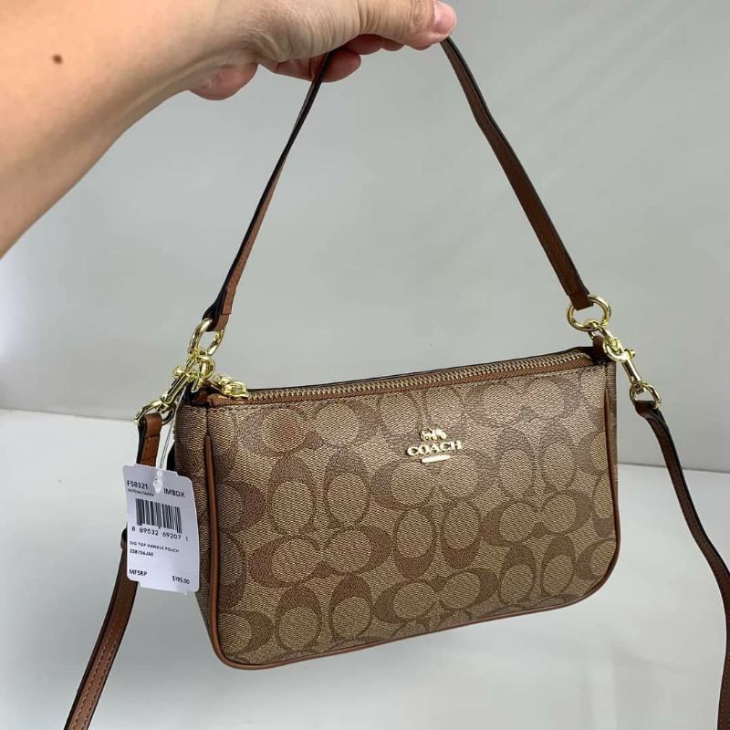 MESSICO TOP HANDLE POUCH IN SIGNATURE (COACH F58321) Shopee Philippines