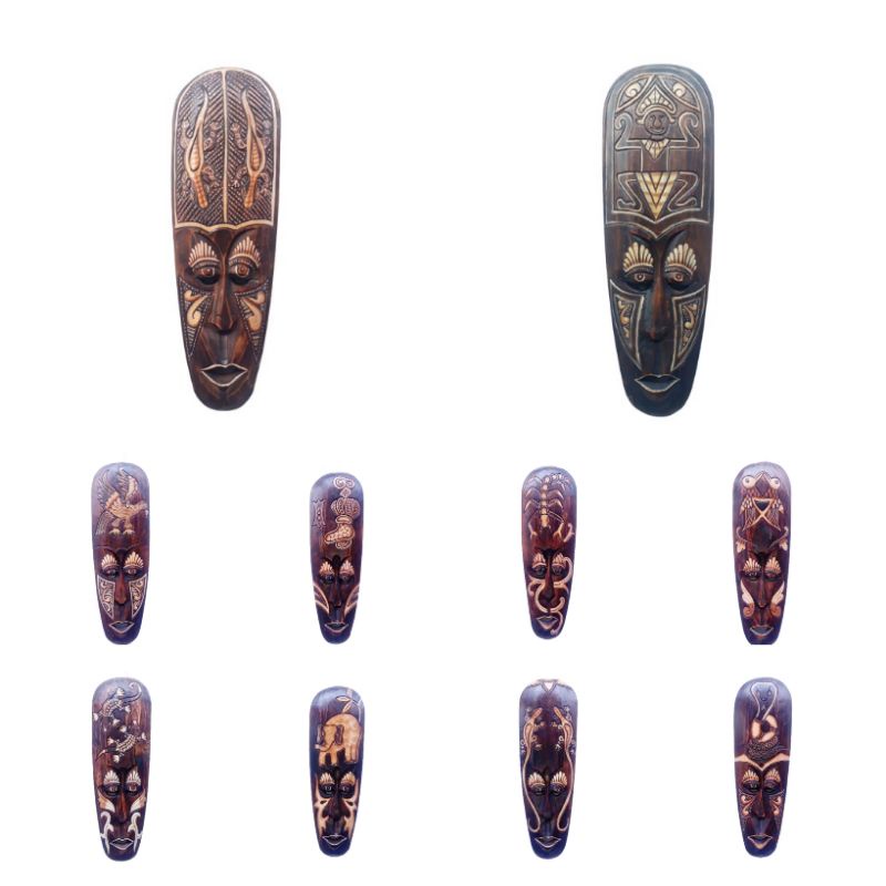 50cm wooden mask Wall display Wall decor | Shopee Philippines