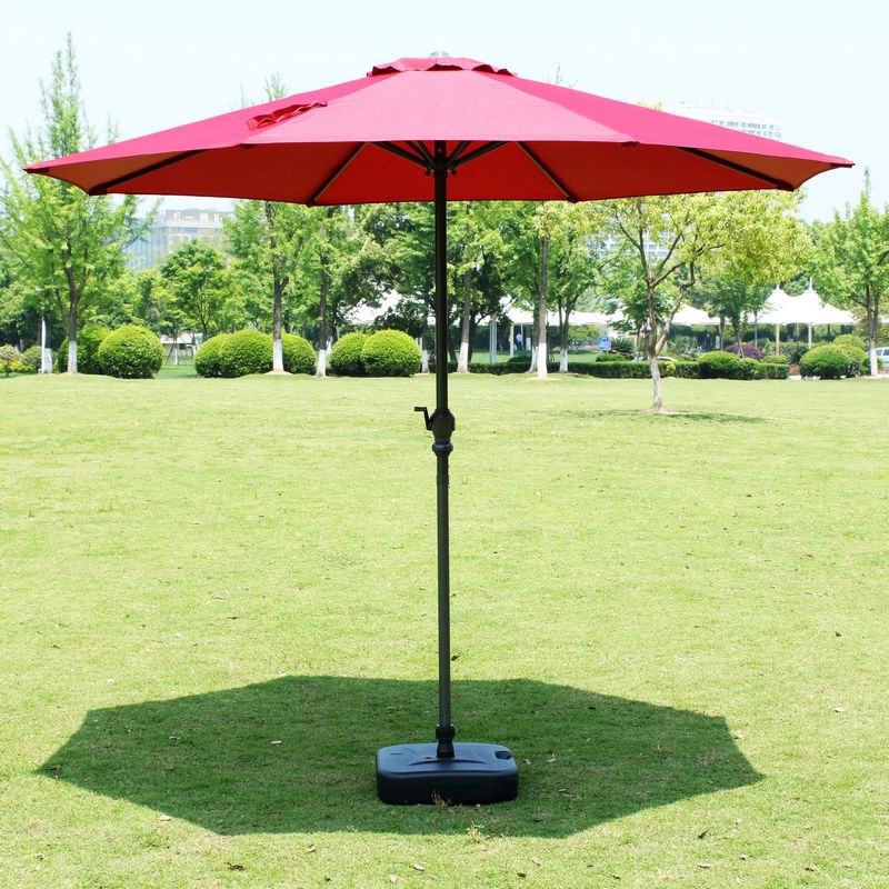 2.7m Outdoor Patio Umbrella Garden Sunshade Terrace Beach Parasol Round ...