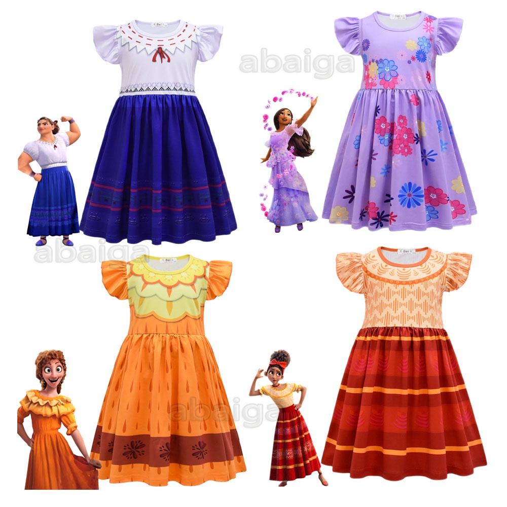 Encan Disny Princess Dress Luisa Dolores Cosplay Costume Isabela Dress ...