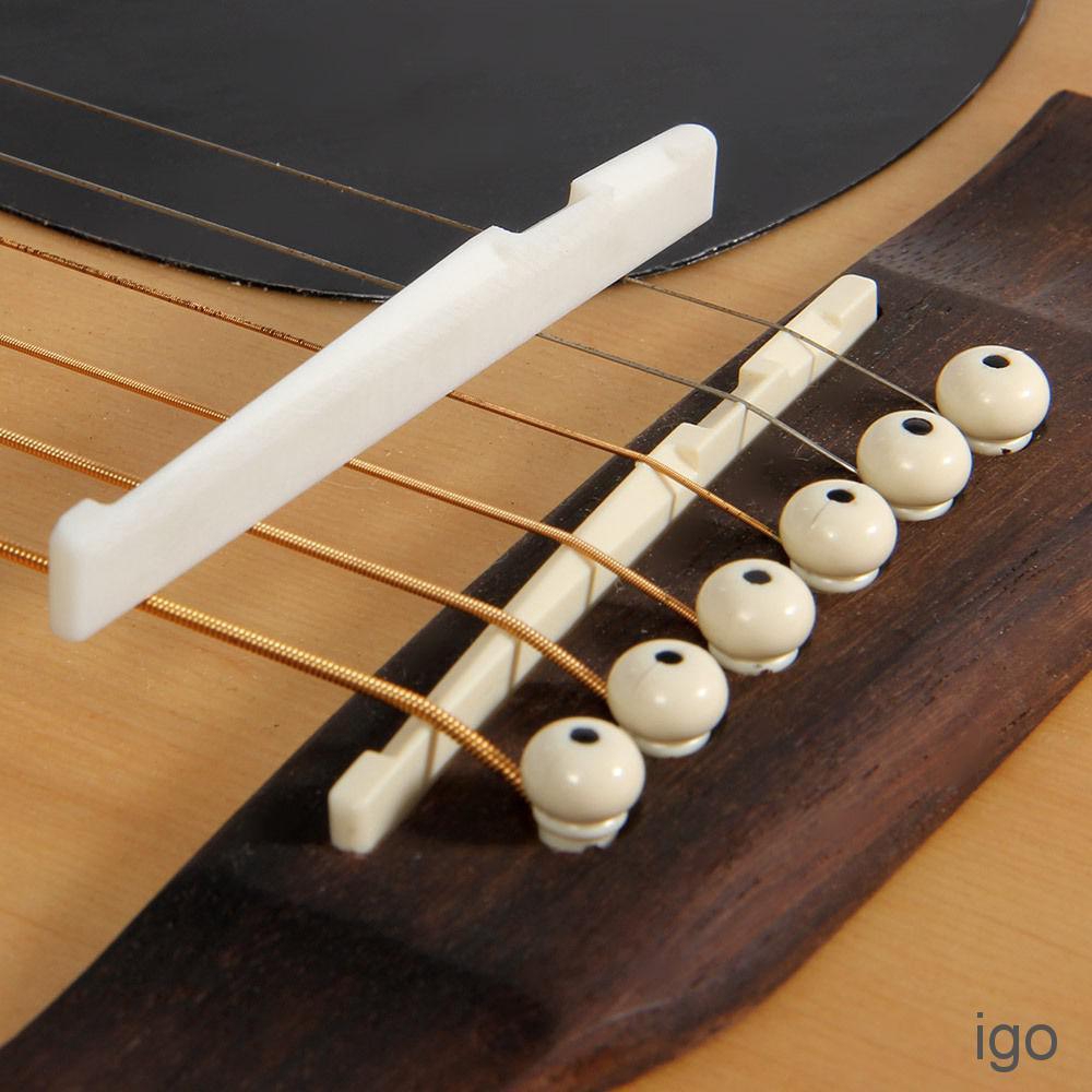 ivory-buffalo-bone-bridge-saddle-and-slotted-nut-for-6-string-acoustic