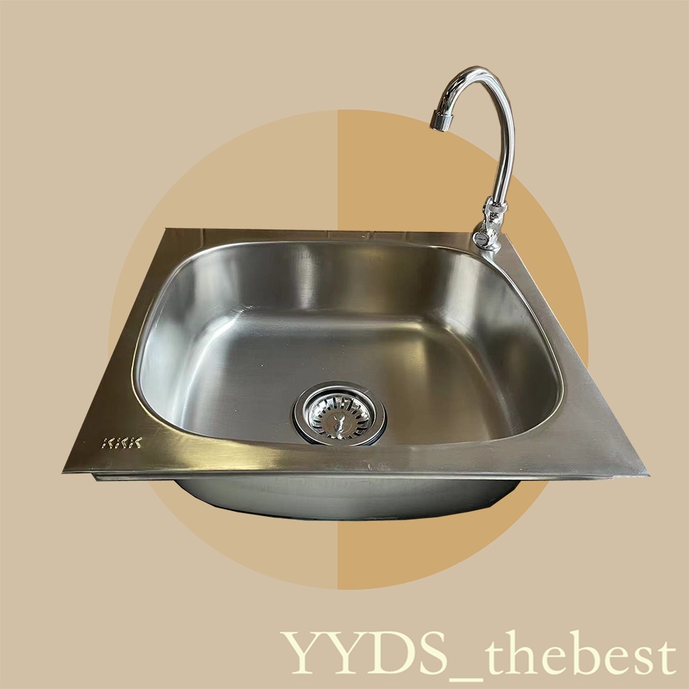 KKK 105 (470x410mm) stainless steel polishing kitchen sinks with drain free strainer and hose