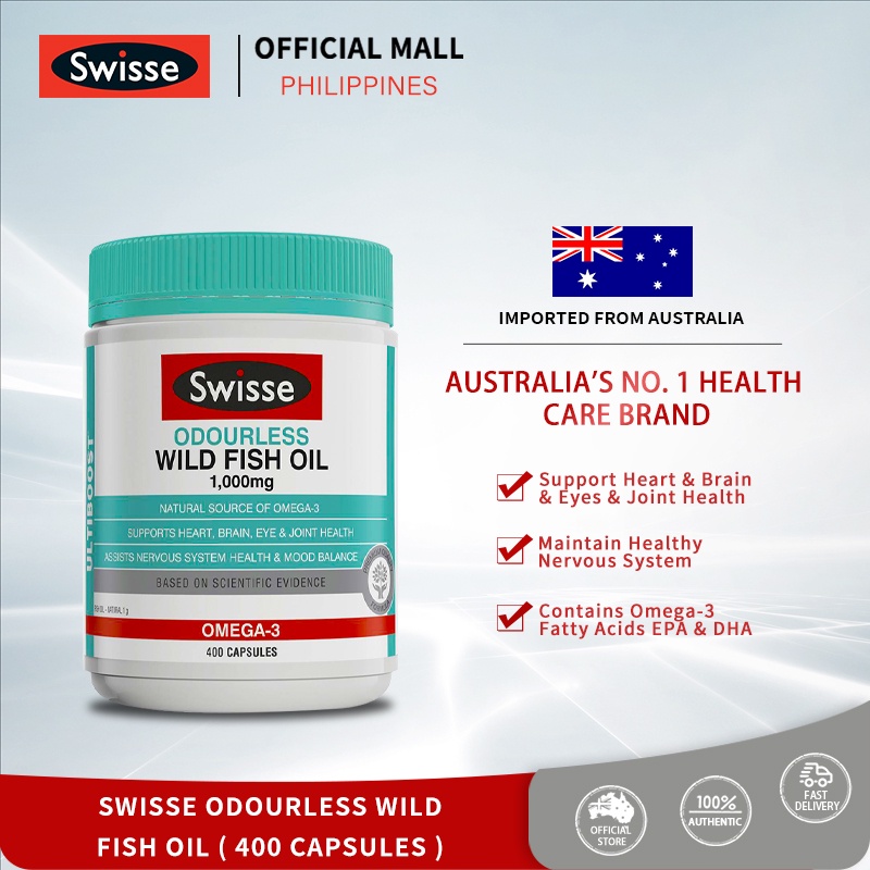 Swisse odourless wild fish oil 1000mg sale