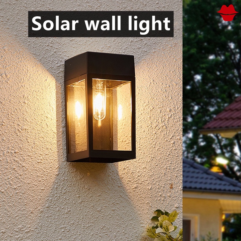 Solar Powered Led Wall Mount Light Solar Lights Outdoor Waterproof For Garden Path Way Fence 