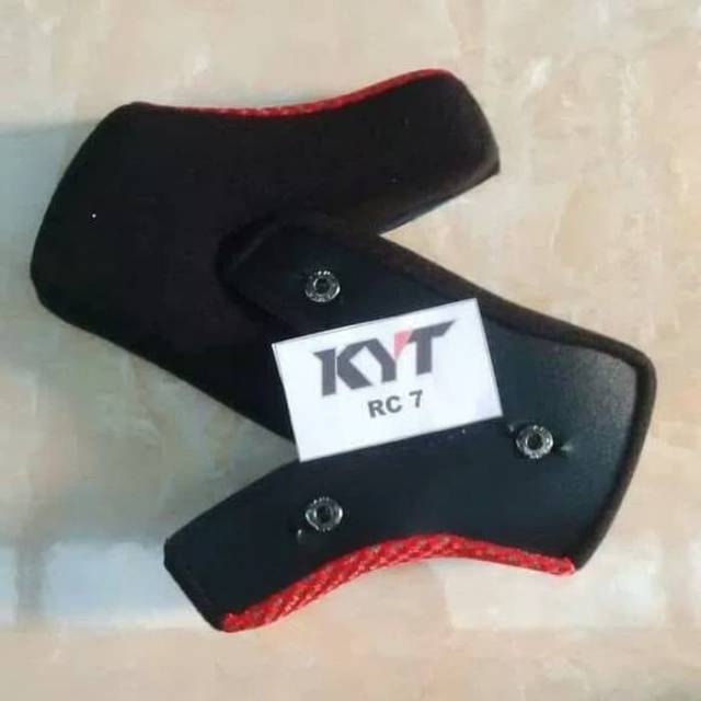 KYT RC7/kyt rc seven helmet cheek foam with iron buttons + right ...