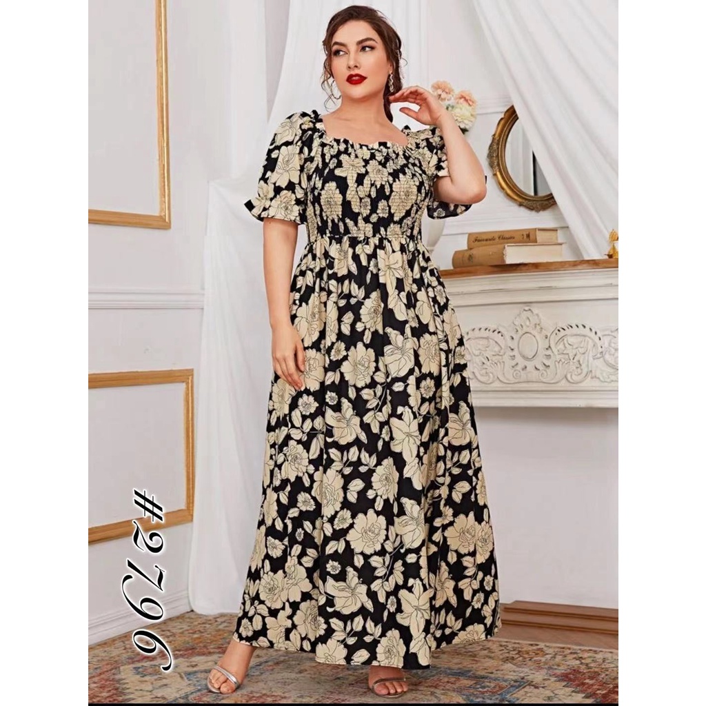 Floral maxi best sale dress shopee