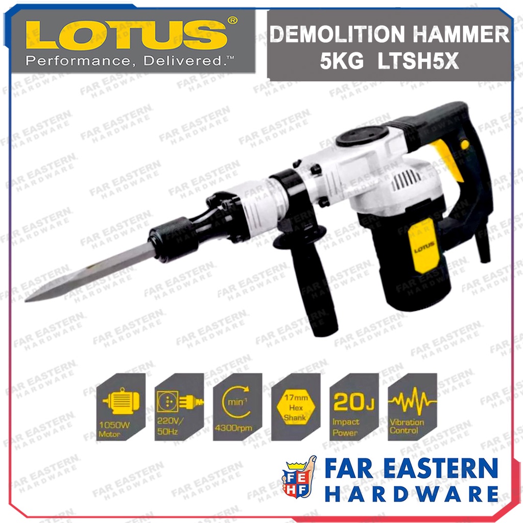 LOTUS LTSH5X Demolition Hammer Jackhammer 5kg 1050W LTPTCD Shopee