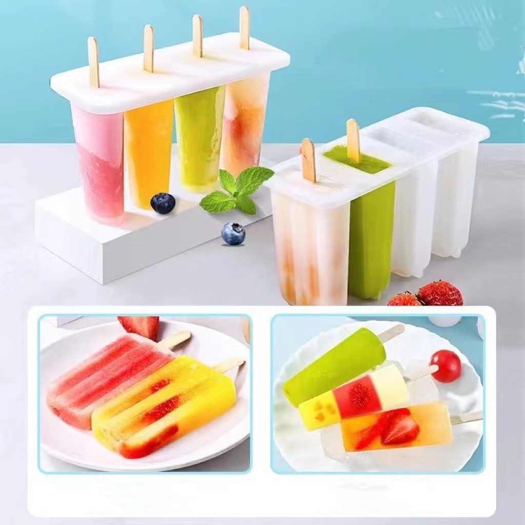 4in1cells Popsicles Mold Ice Cream Mold Diy Popsicle Maker Lolly Mould Tray Pan Maker Tool 1218