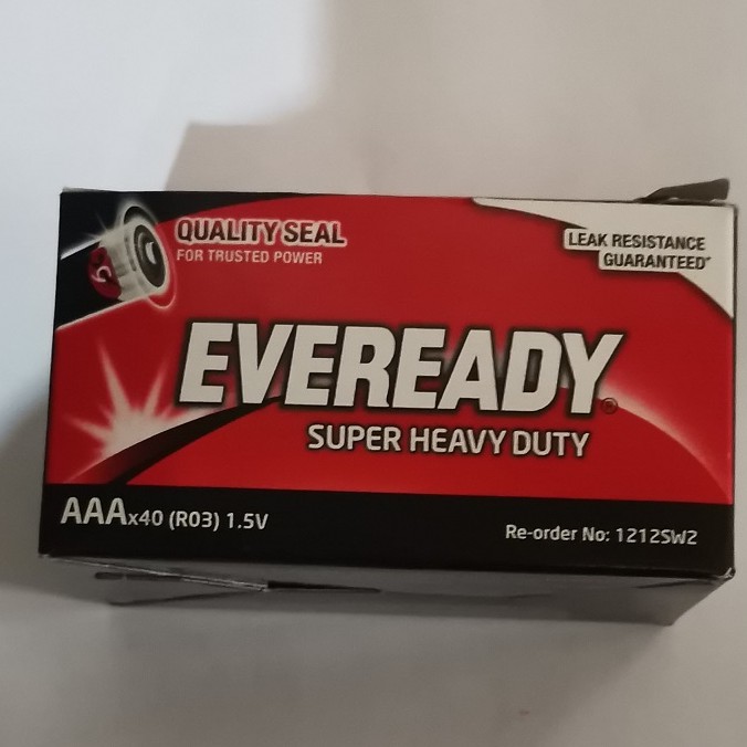 4PCS Original Eveready Super Heavy Duty Battery TRIPLE A (AAA)(Made In