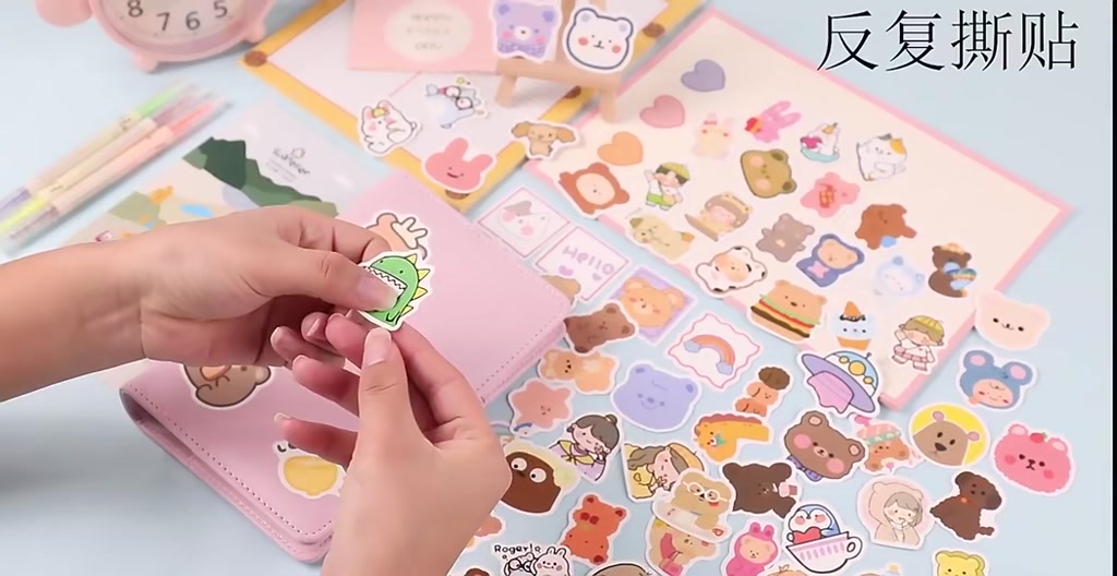100pcs Cute Cartoon Korean Bear Stickers for Kids Scrapbooking,Lovely ...