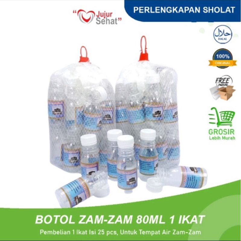 Zamzam Empty Water Bottle 25pcs 80ml Zamzam Bottle Cute Plastic