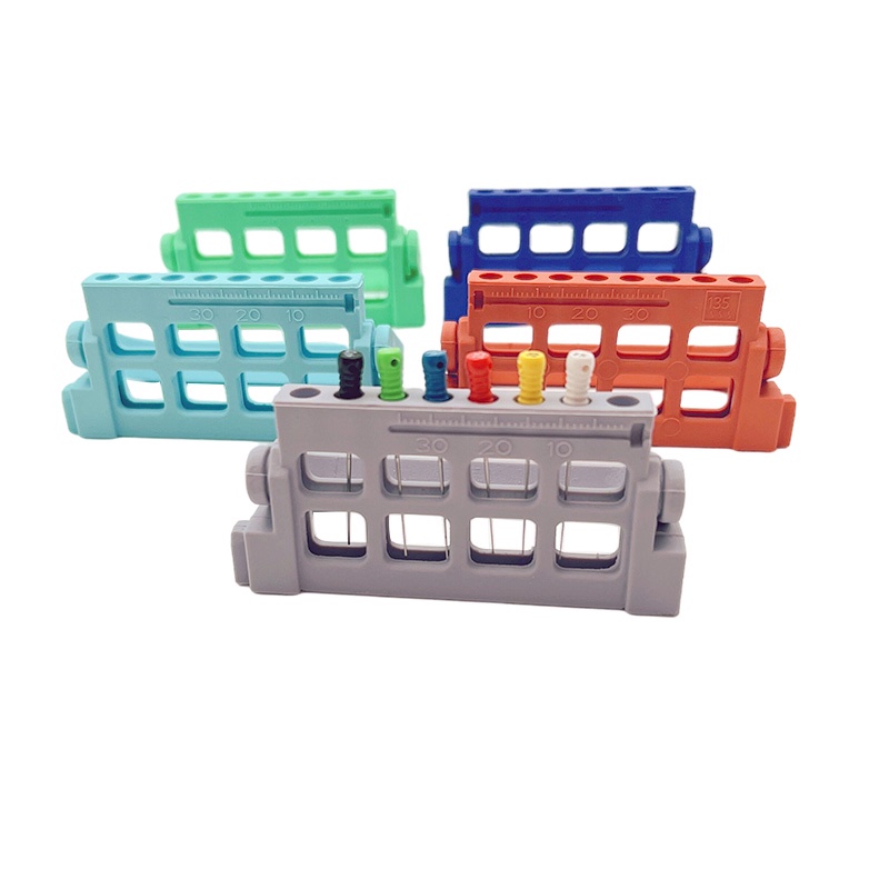 5Pcs/lot Dental Root Canal File Holder 8 holes Plastic Endo Measuring