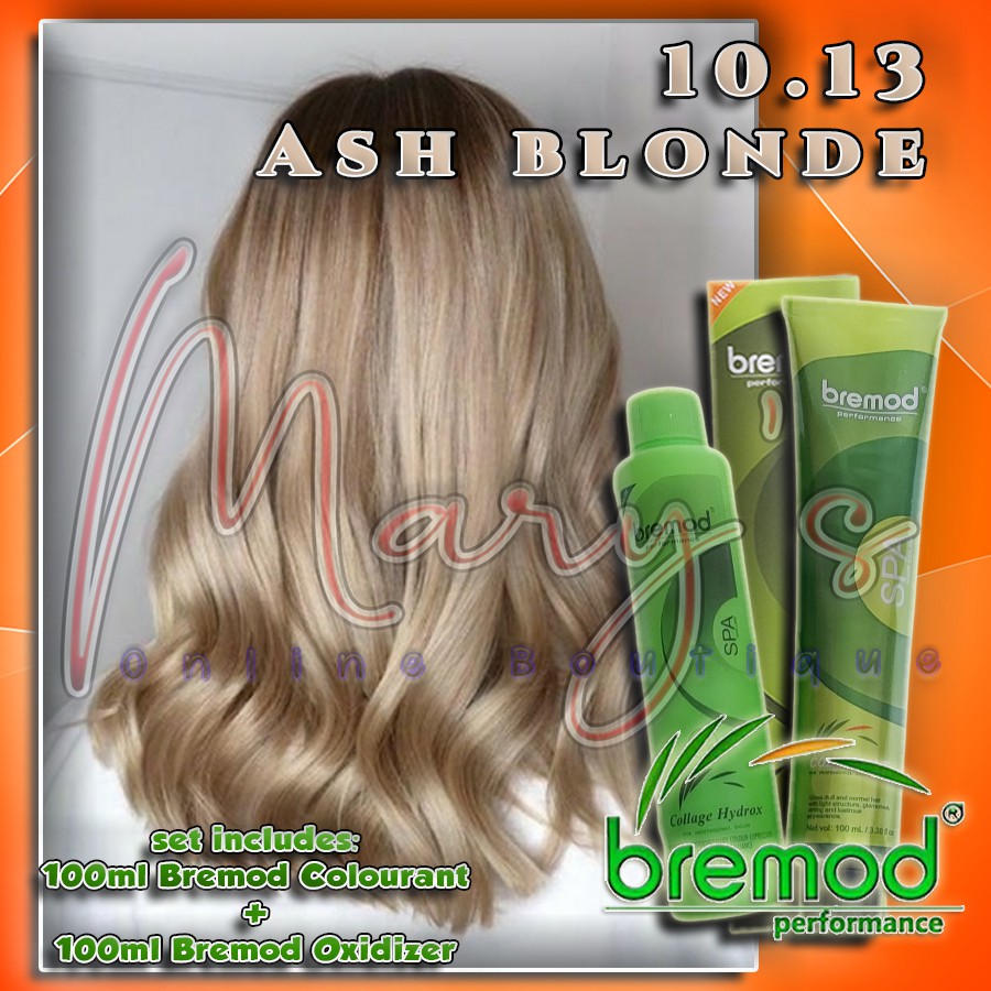 Bremod Hair Color 10.13 Ash Blonde - 100ml with Oxidizing Cream 100ml