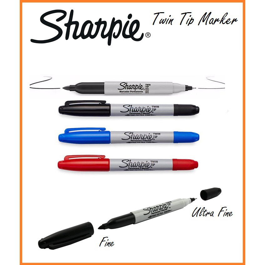 Sharpie Twin Tip Permanent Marker, Black