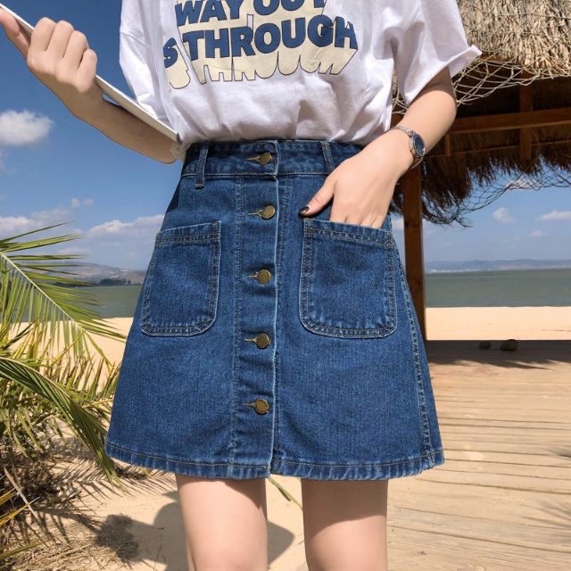 Shopee best sale denim skirt