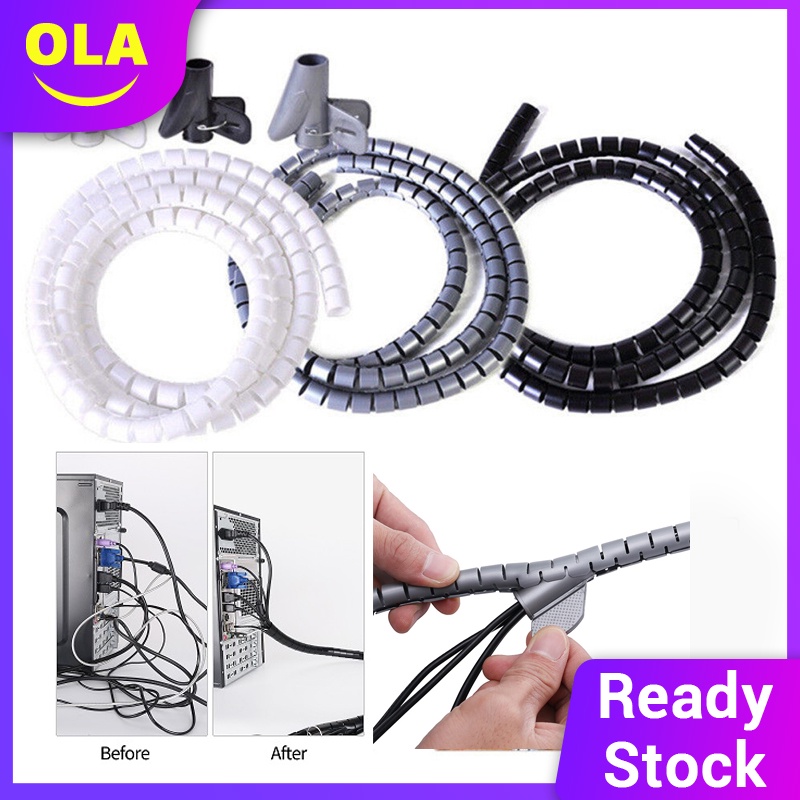 Wire Management Cable Holder Organizer Tube Cable Protector Winder