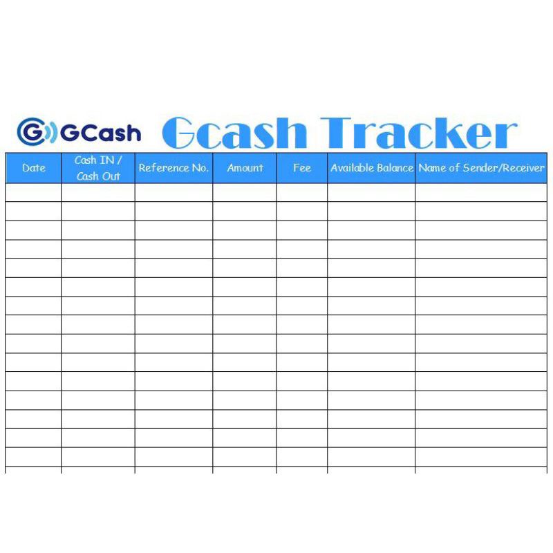 Gcash Tracker Logbook 50 Sheets Shopee Philippines 6842