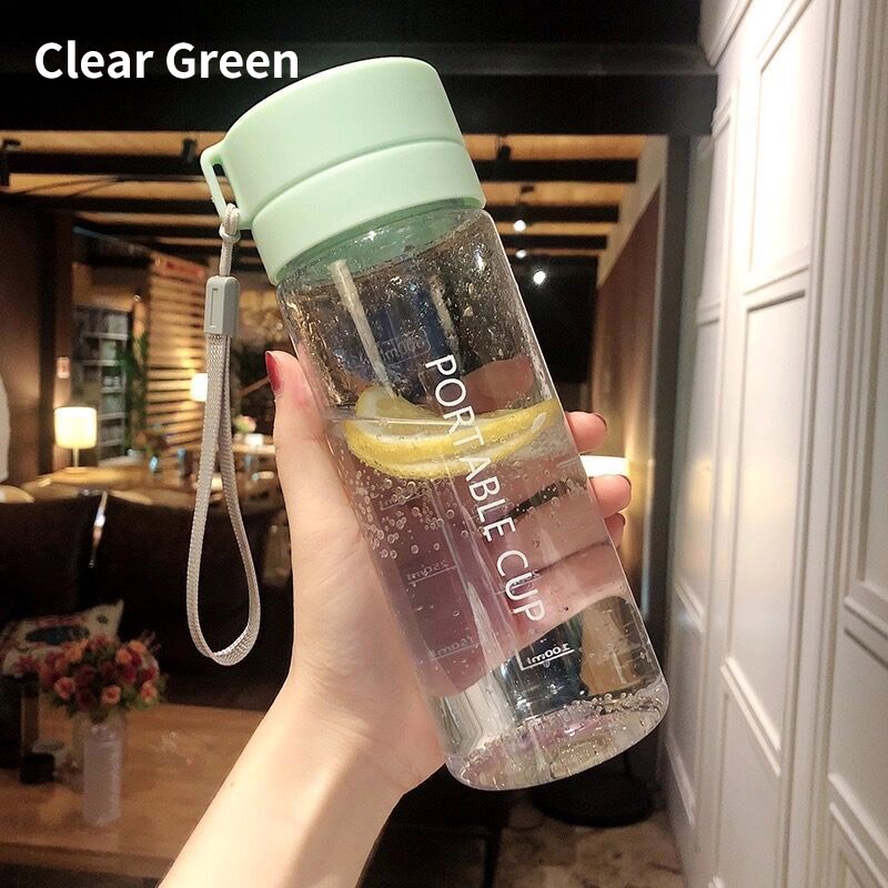 600ml/800ml Portable Water Bottle Reusable Leak-Proof Screw Top Lid Cup ...