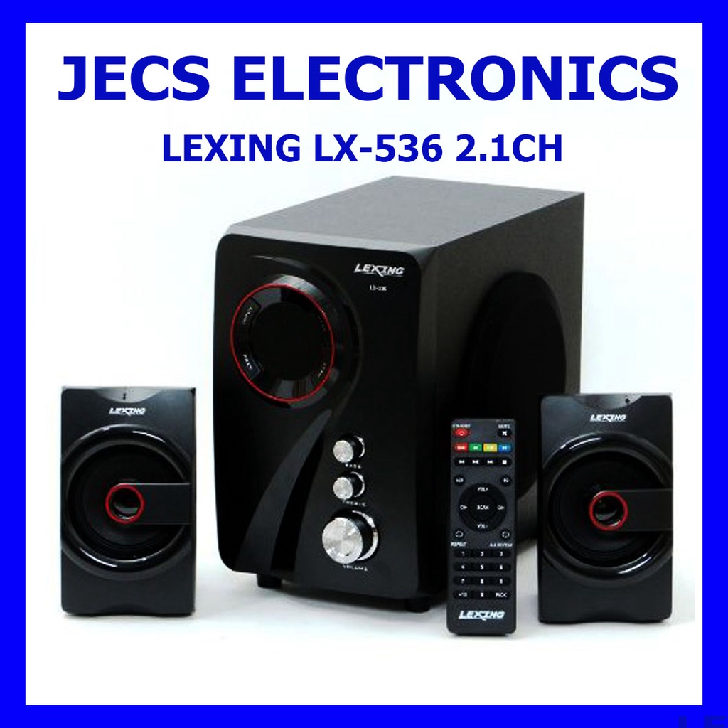 LEXING LX-536 2.1CH SPEAKER SYSTEM with BLUETOOTH, FM RADIO and USB/CD ...