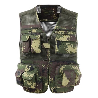 LOOGU Outdoor Multi Pockets Fishing Vest Photography Camouflage Quick Dry  Waistcoat