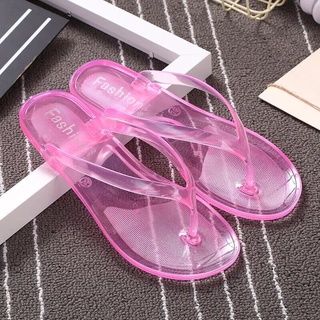 Clear plastic flip flops hot sale