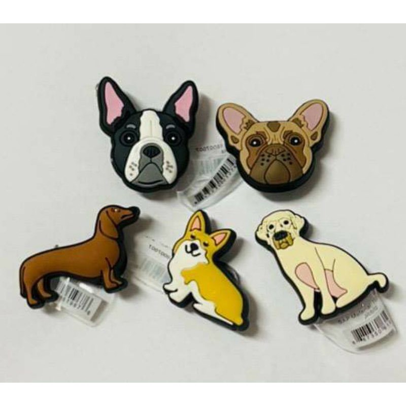 Dogs jibbitz original high quality with tag and logo