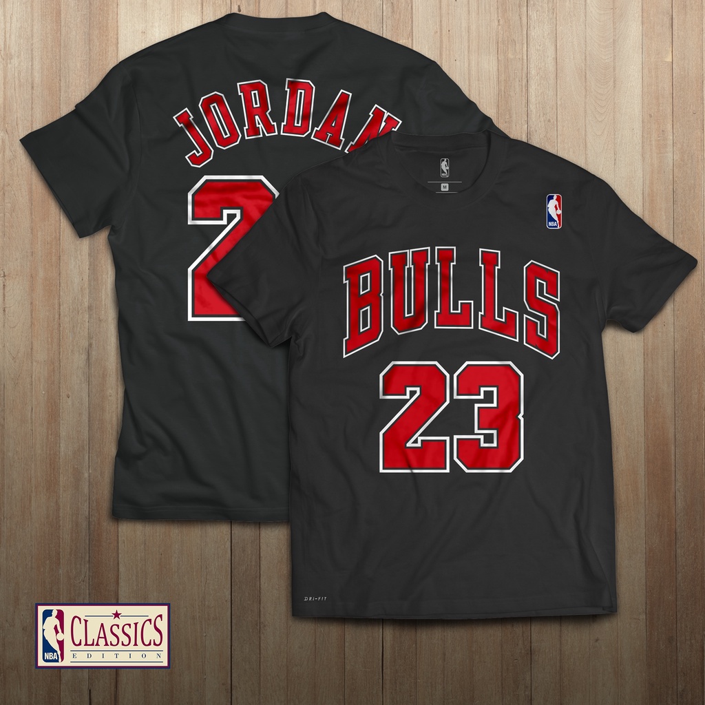 Nba Chicago Bulls 23 Micheal Jordan Printed Basketball T-Shirt Classic ...