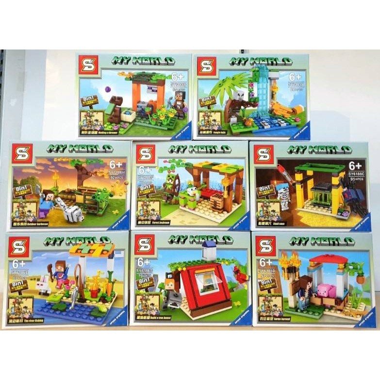 8 Big Boxes Minecraft LEGO Jungle Tree House Assemble BIG Building ...