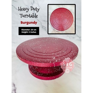 heavy duty turntable colored 30 cm 12 inches cake turner metal base pink  turntable with design