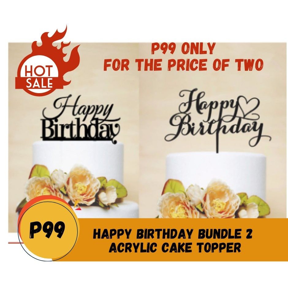 Happy Birthday Acrylic Cake Topper | Shopee Philippines
