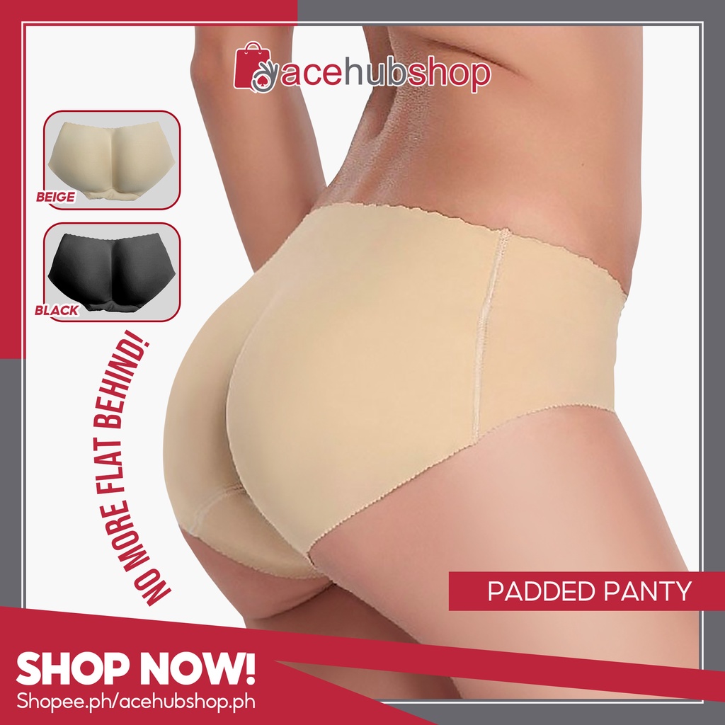 2 Pack Women Padded Panties Butt and Hip Enhancer Briefs Seamless