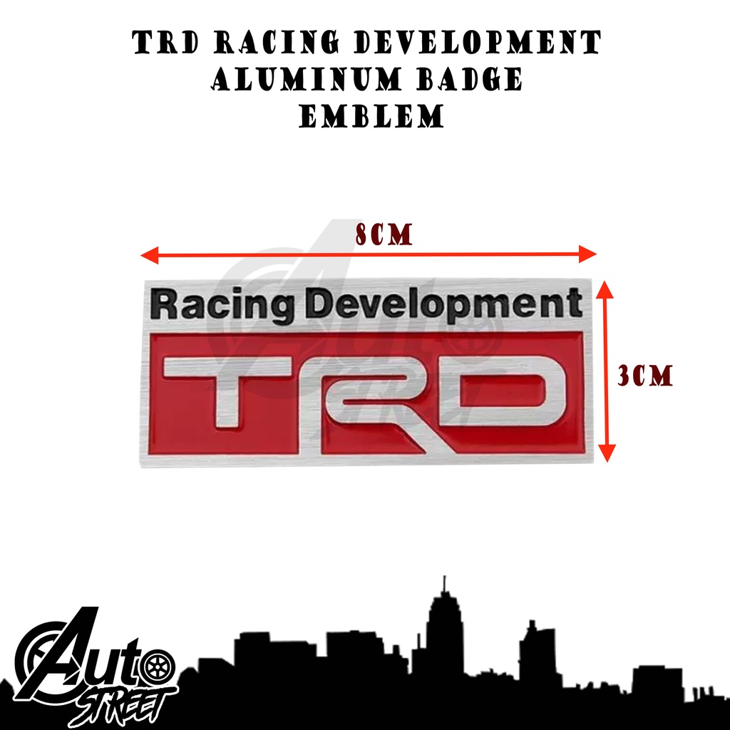 TRD Racing Development Aluminum Badge Emblem (for Toyota Cars) | Shopee ...