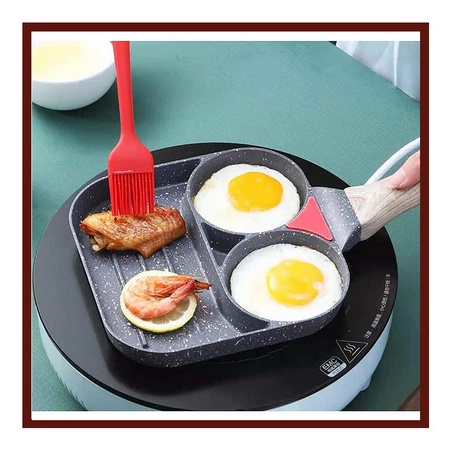 Frying Pan 3-in-1 Thickened Pan Non-stick Egg Steak Ham Pancake