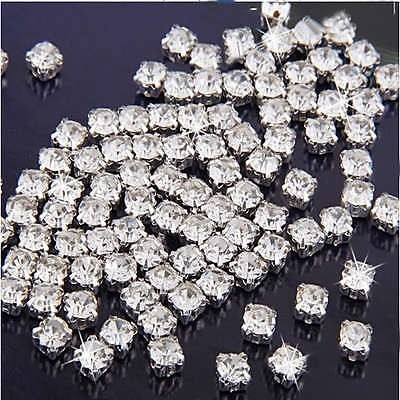 200Pcs Wholesale Clear Crystal Rhinestones Diamante Craft Dress Making New  3mm