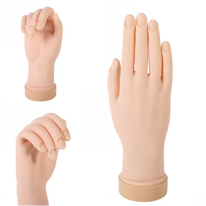 High Quality Pro Nail Practice Hand Model Flexible Movable Soft False ...