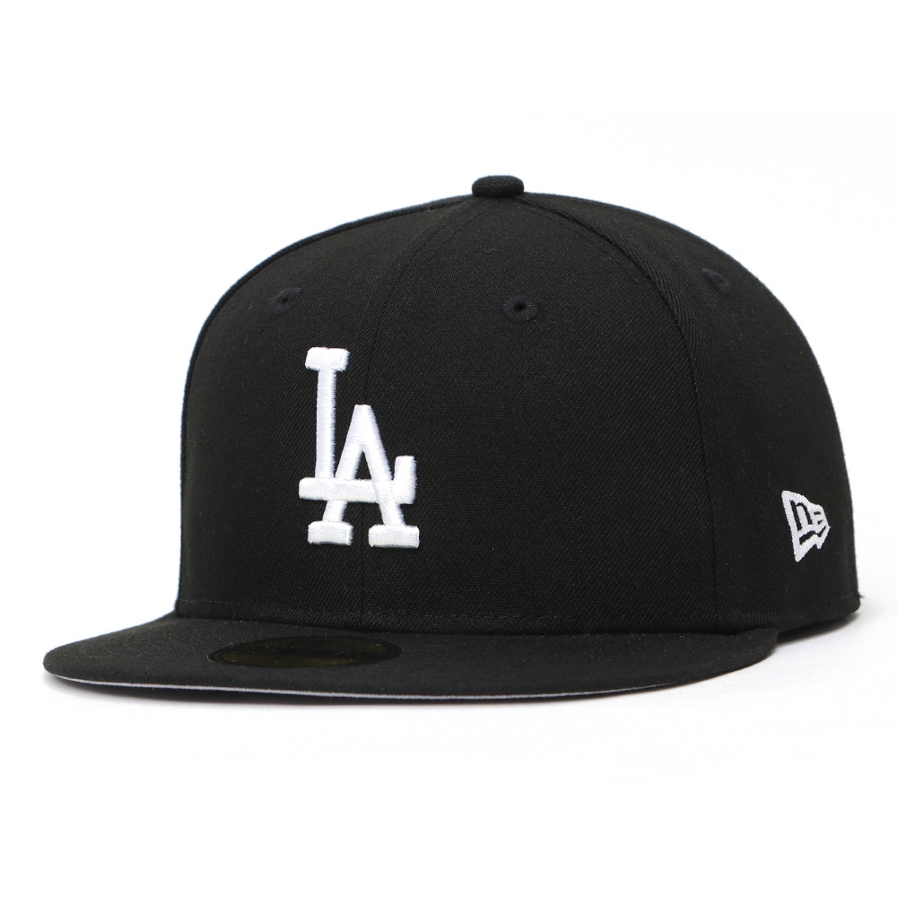 Los Angeles Dodgers MLB Basic White on Black 59FIFTY Cap | Shopee ...