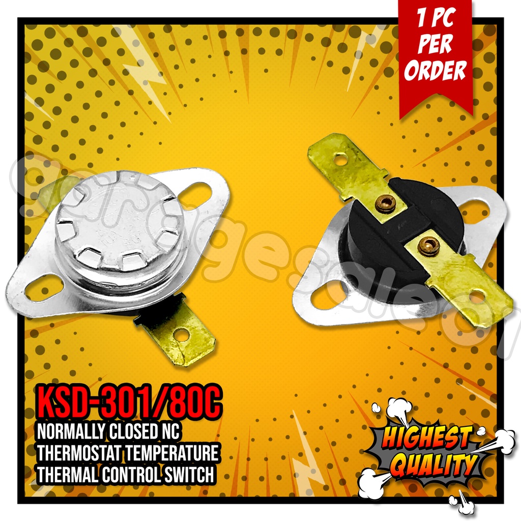 Normally Closed NC Thermostat Temperature Thermal Control Switch KSD