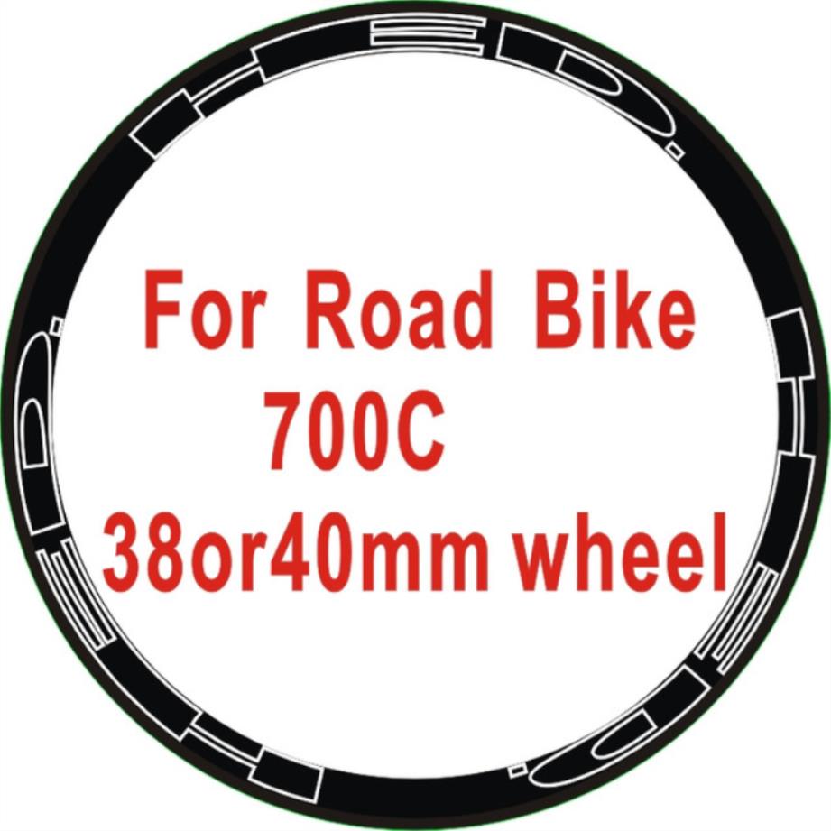 12pics 2 wheels / set bicycle wheel stickers 700c road bike rim racing ...