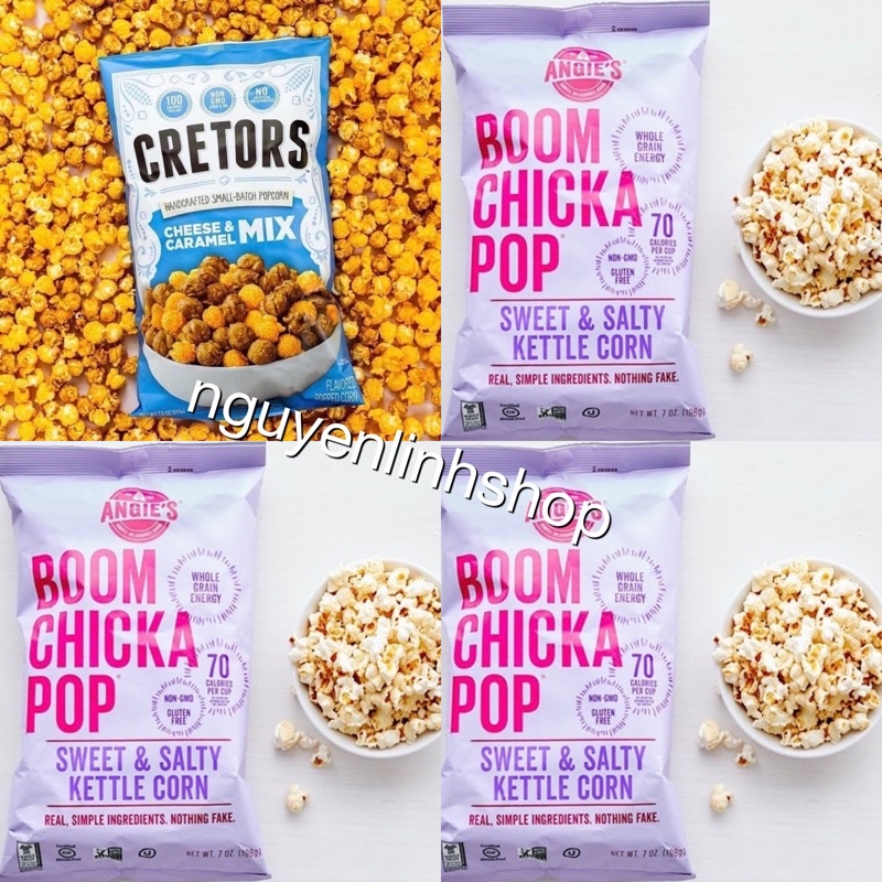 Cretors Corn And Corn Boom Chicka pop mix 2 caramel Flavors, Delicious